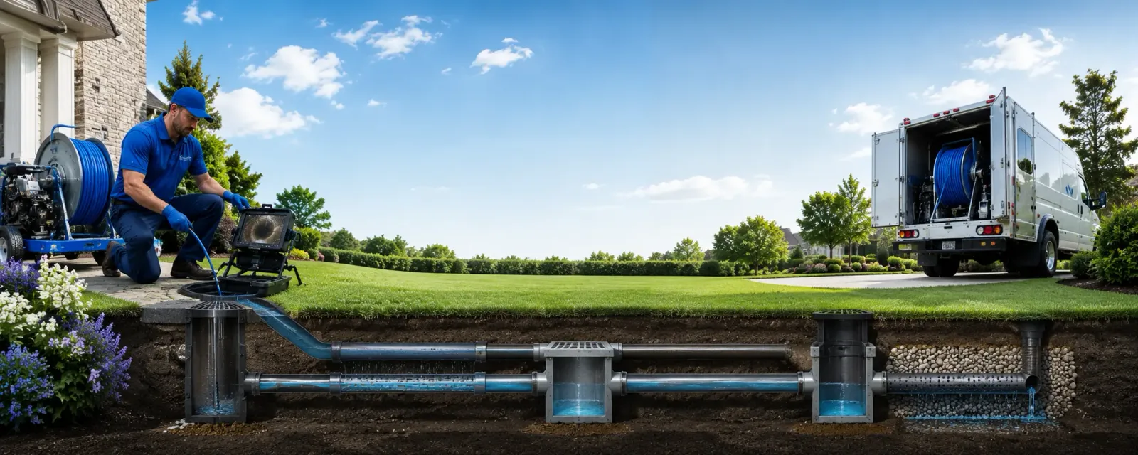 Outdoor drain cleaning information for Left Hand, WV